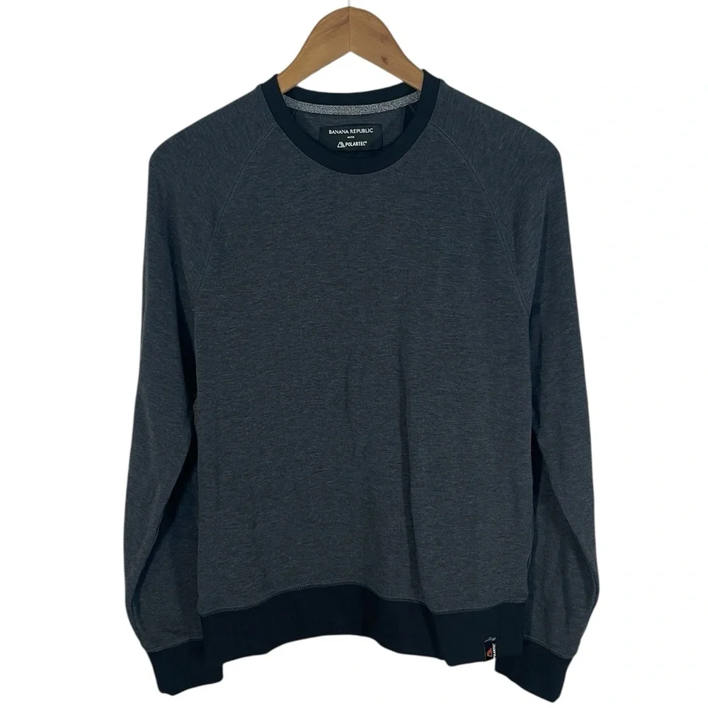 B22 Banana Republic Polar Tech Crewneck Pullover Gray Men’s Medium